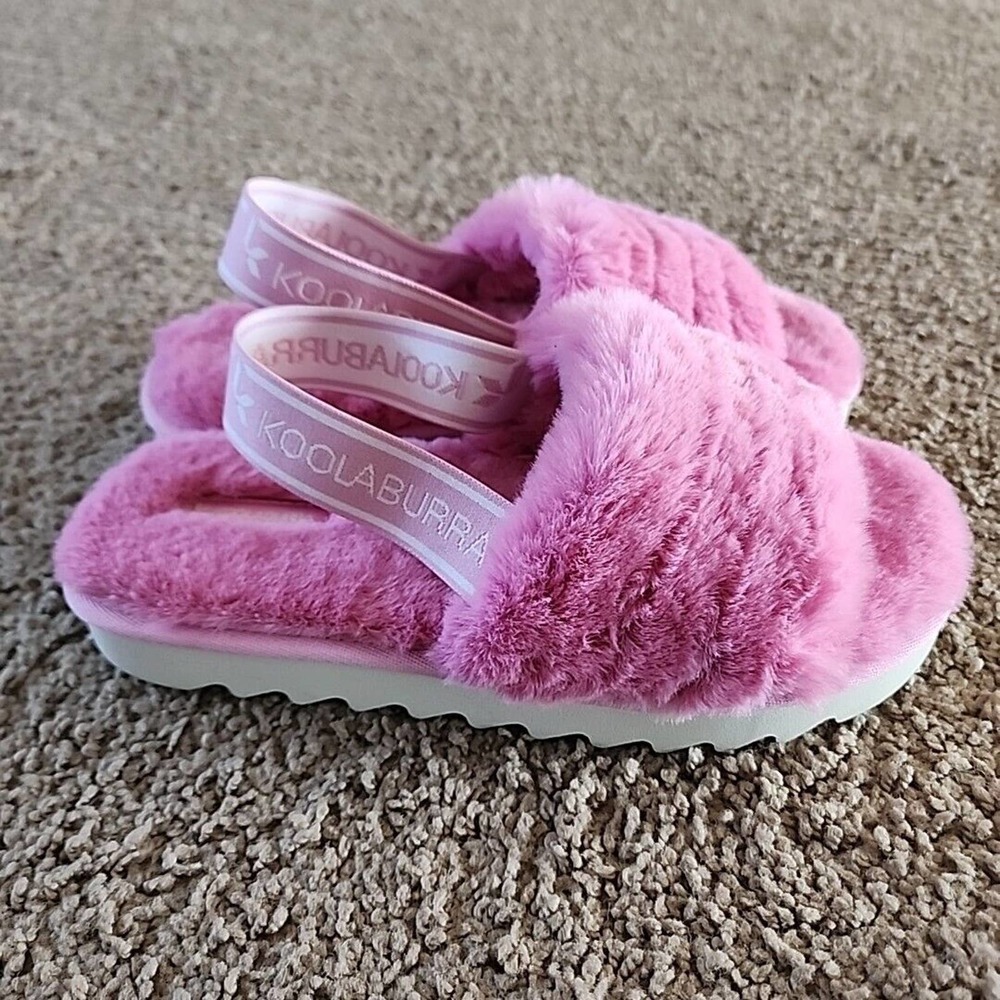 Kids Pink Koolaburra by Ugg Fur Sandals Size 3 Style #1113931